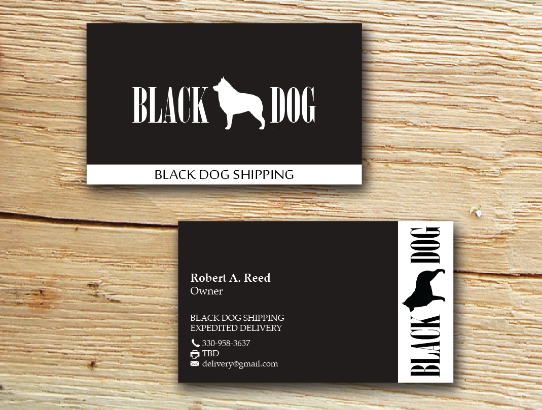 Business Card Design by alex989 for black dog shipping | Design #3419959