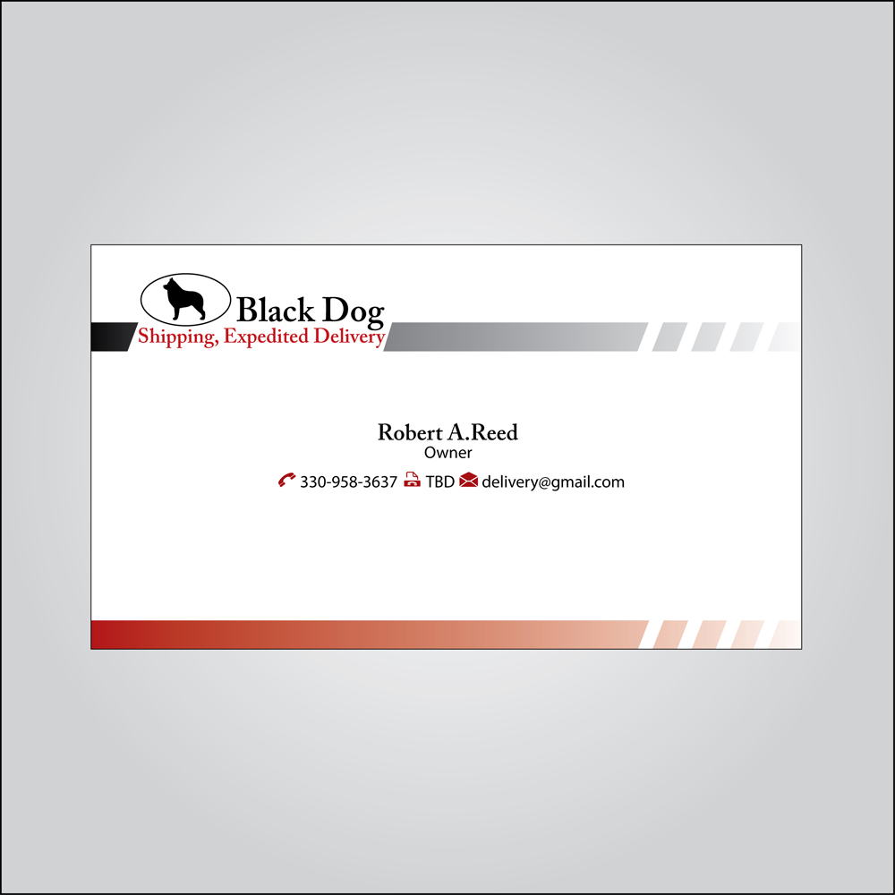 Business Card Design by MTu for black dog shipping | Design #3398993