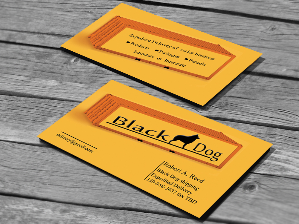 Business Card Design by jayam13 for black dog shipping | Design #3396544