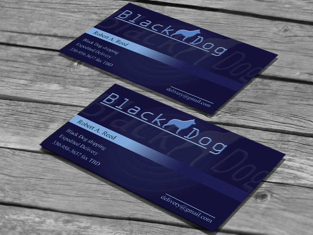 Business Card Design by jayam13 for black dog shipping | Design #3409589