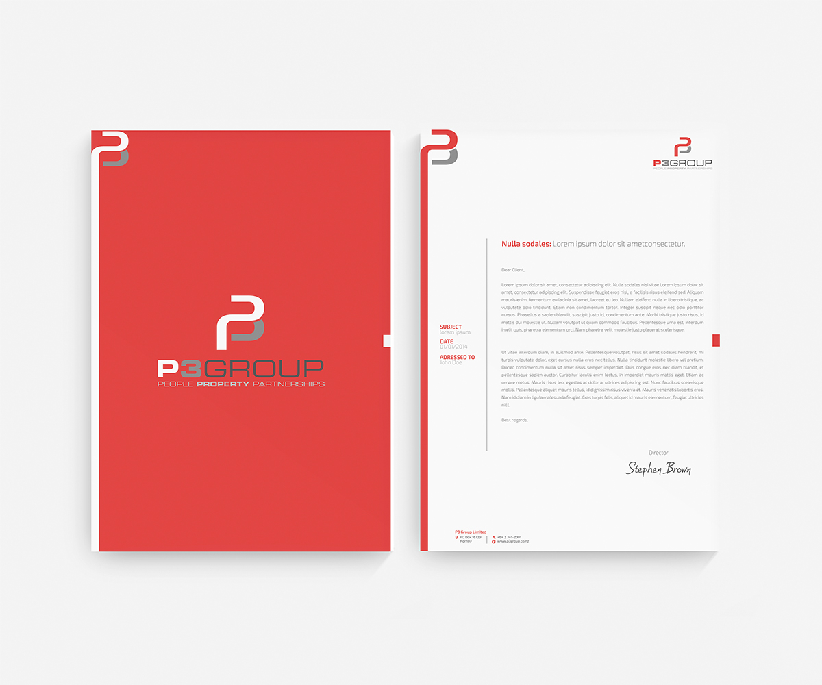 Stationery Design by Owtee-TheDreamer. for P3 Group Ltd | Design #3415502