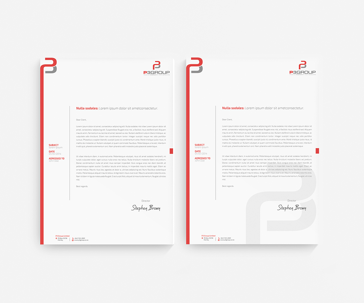 Stationery Design by Owtee-TheDreamer. for P3 Group Ltd | Design #3415506
