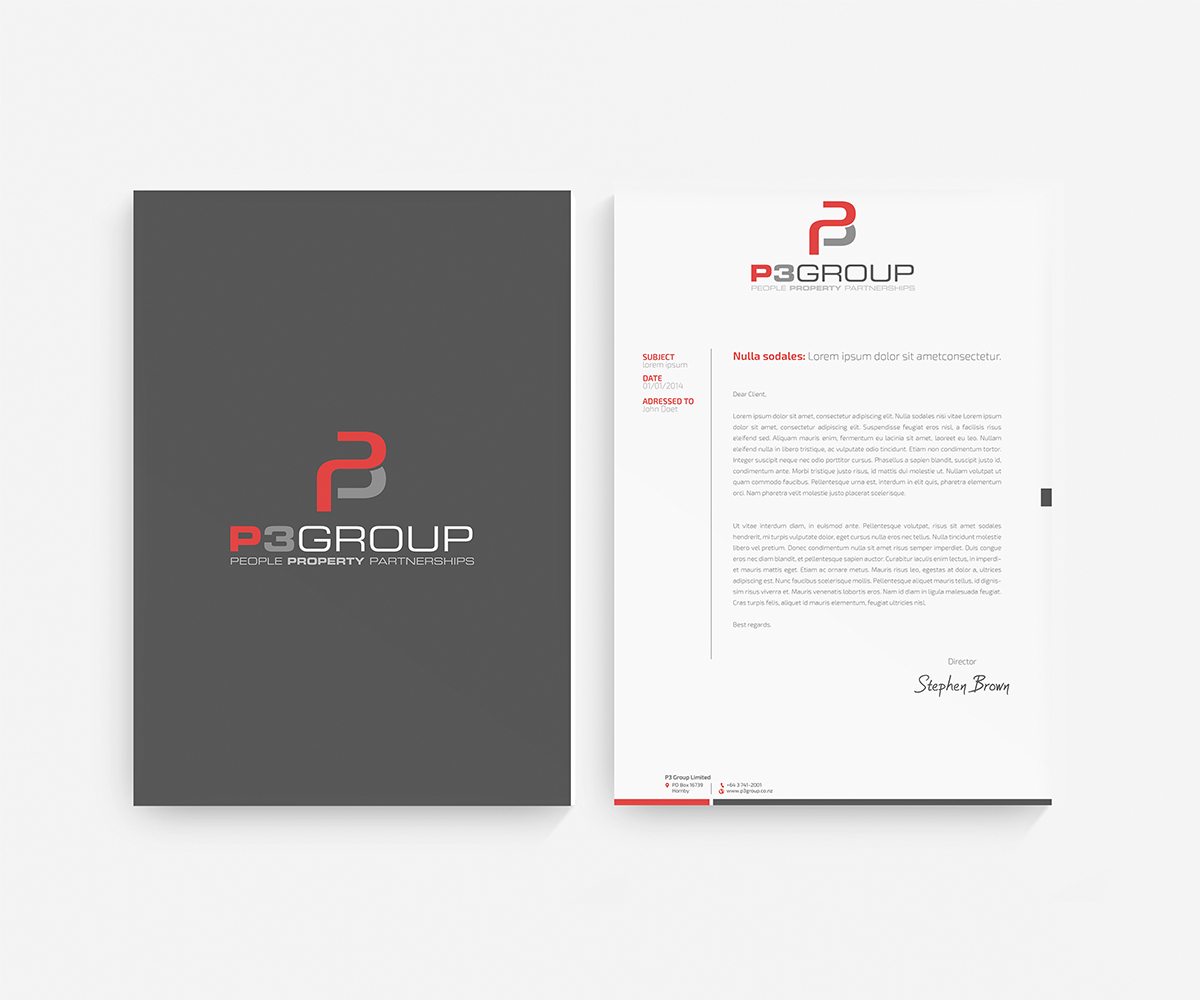 Stationery Design by Owtee-TheDreamer. for P3 Group Ltd | Design #3432855