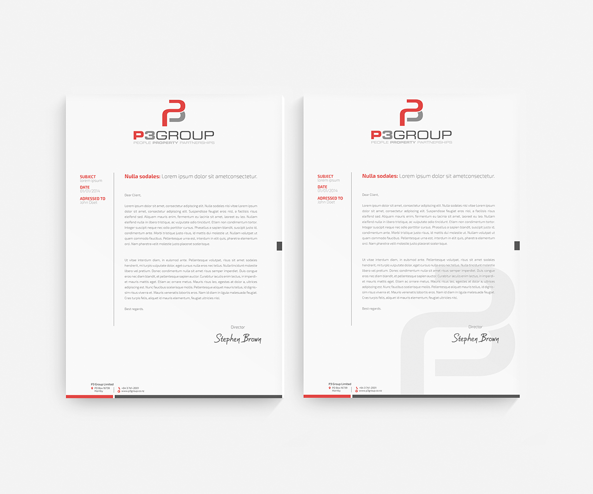 Schreibwaren-Design von Owtee-TheDreamer. für P3 Group Ltd | Design #3432860