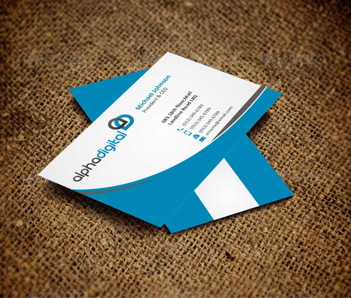 Diseño de Tarjeta de Presentación por AwsomeD para Alpha Digital | Diseño #3402048