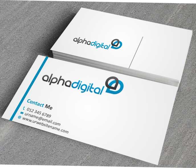 Diseño de Tarjeta de Presentación por AwsomeD para Alpha Digital | Diseño #3402051