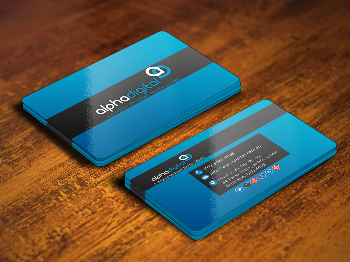 Business Card Design by Sajin for Alpha Digital | Design #3472163