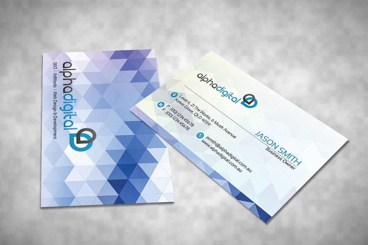 Elegant Traditional Business Card Design For Alpha Digital By Business Card Design By Dirty Emm For Digital Marketing Company Needs Cards