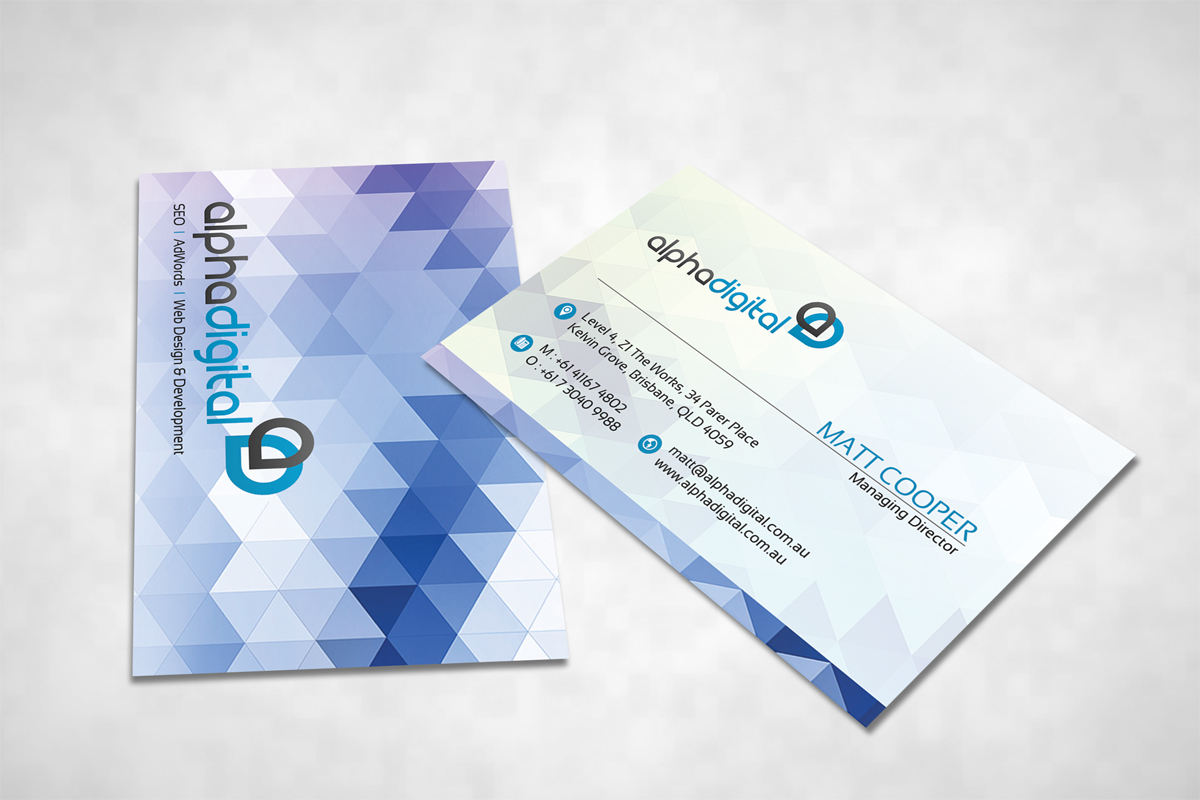 Business Card Design by diRtY.EMM for Alpha Digital | Design #3485711