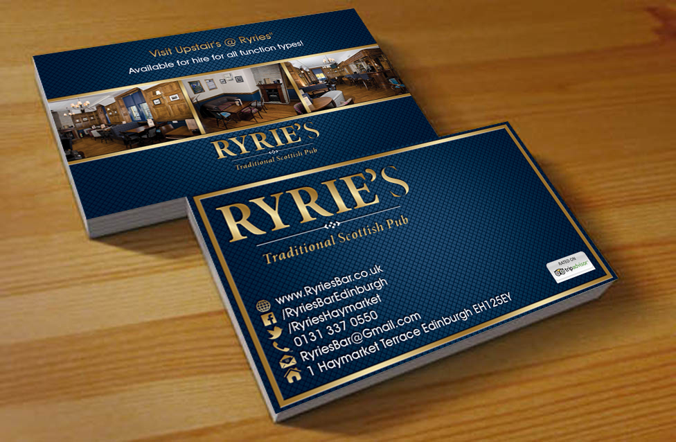 Business Card Design by Hardcore Design for Ryrie's | Design #3401872