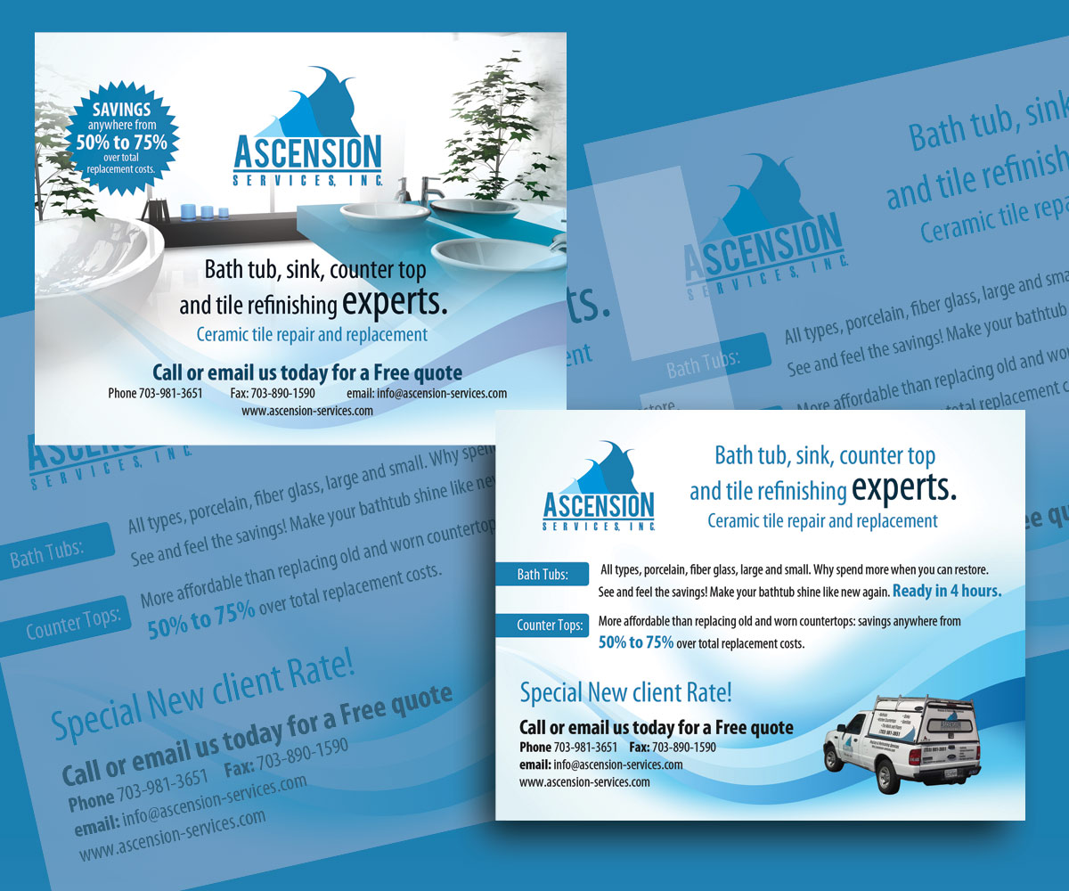Postcard Design by uk for Ascension Services, Inc. | Design #3487656
