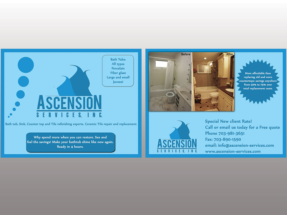 Postcard Design by Sajin for Ascension Services, Inc. | Design #3503910