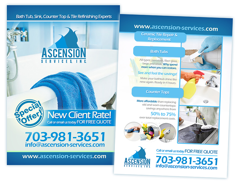 Diseño de Postal por creationz2011 para Ascension Services, Inc. | Diseño #3494914