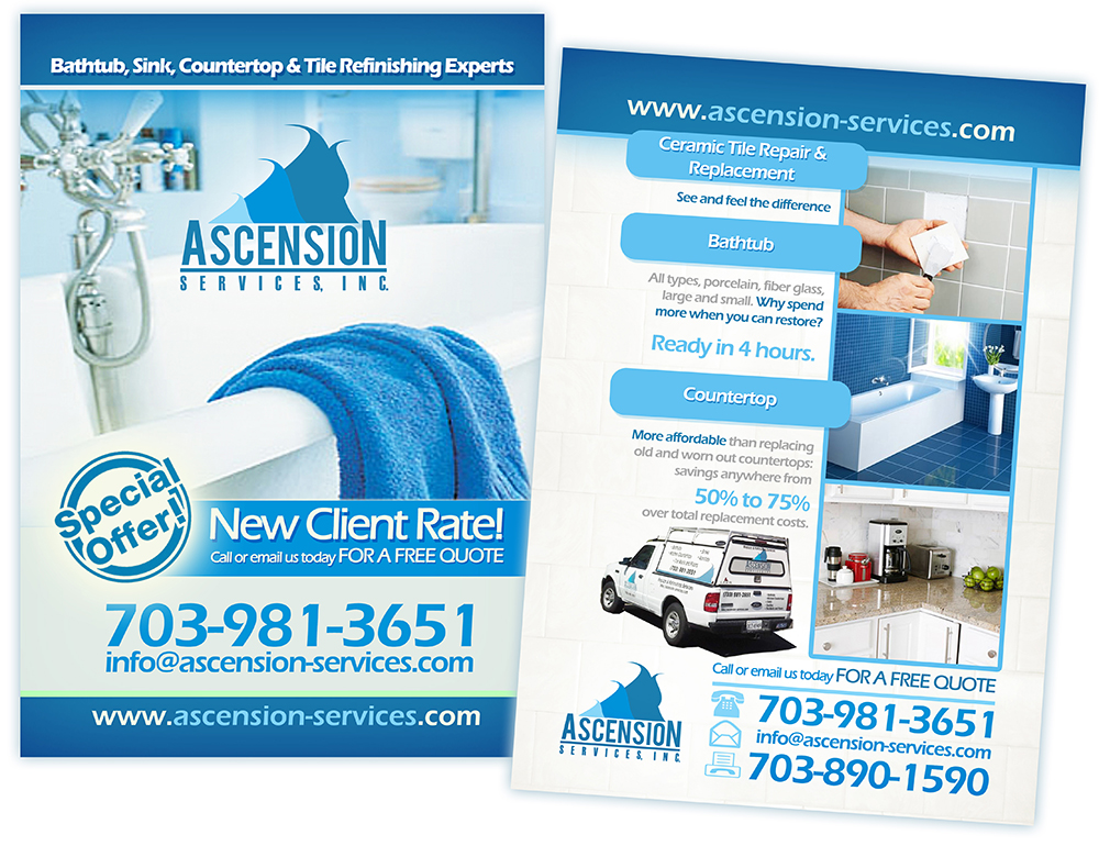 Postcard Design by creationz2011 for Ascension Services, Inc. | Design #3505114