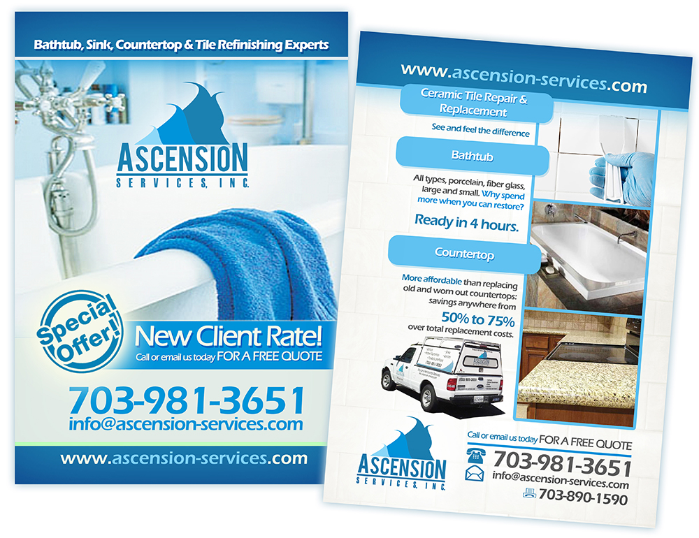 Diseño de Postal por creationz2011 para Ascension Services, Inc. | Diseño #3508178