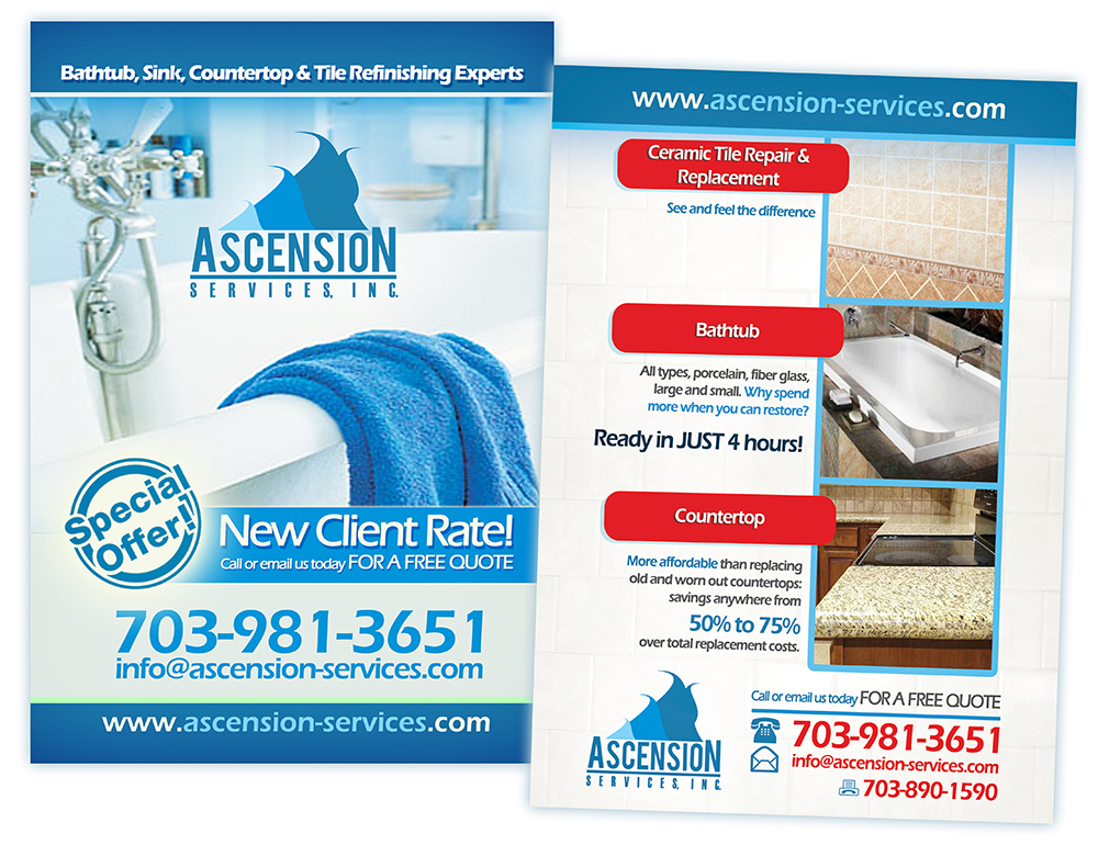 Postcard Design by creationz2011 for Ascension Services, Inc. | Design #3515489