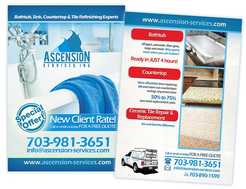 Diseño de Postal por creationz2011 para Ascension Services, Inc. | Diseño #3515771