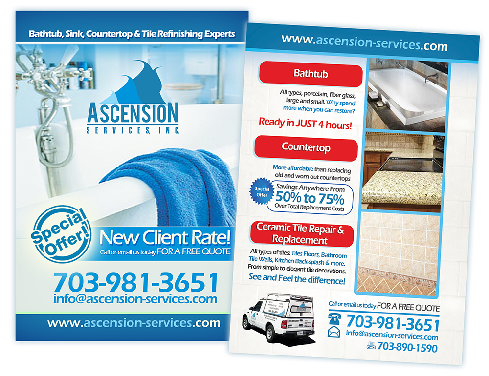 Diseño de Postal por creationz2011 para Ascension Services, Inc. | Diseño #3547504