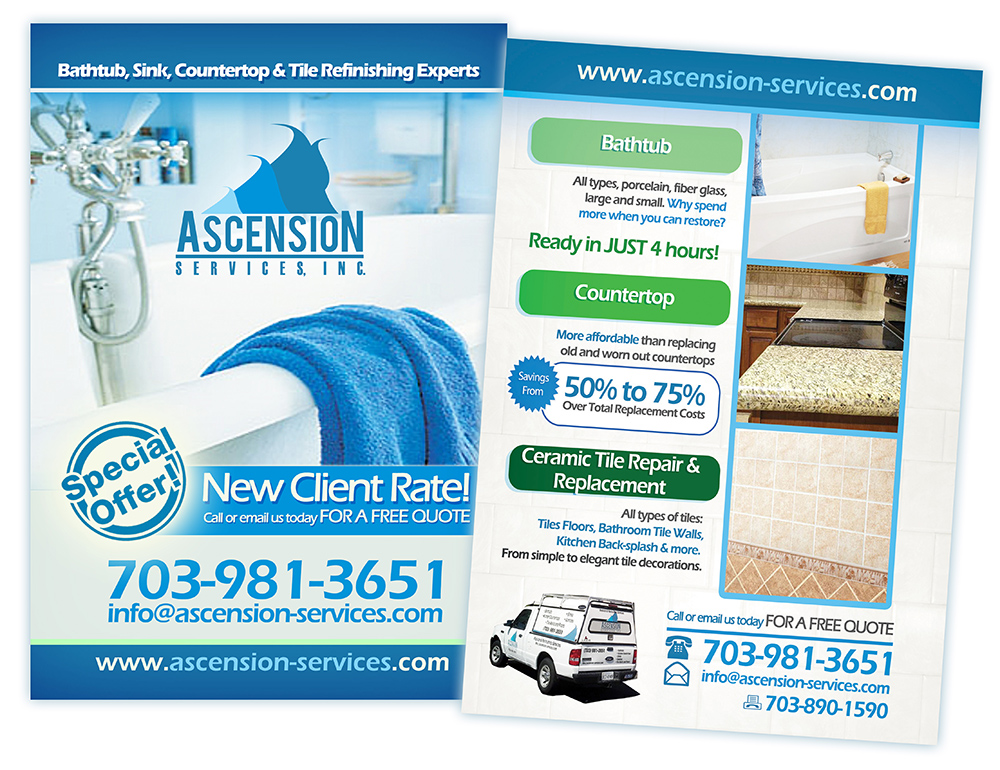 Diseño de Postal por creationz2011 para Ascension Services, Inc. | Diseño #3550670