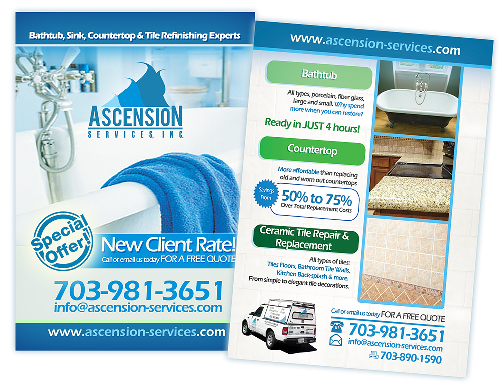 Diseño de Postal por creationz2011 para Ascension Services, Inc. | Diseño #3550857