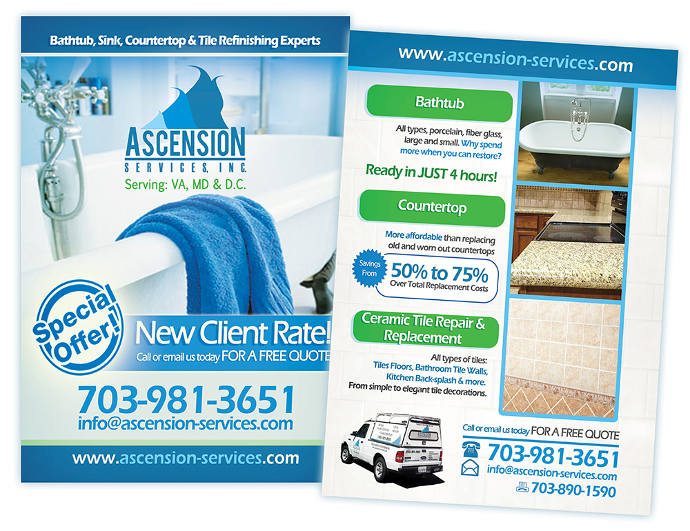 Postcard Design by creationz2011 for Ascension Services, Inc. | Design #3584734