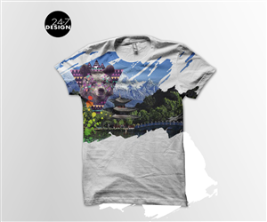 T-shirt Design by 24-7 DESIGN for WAMAO  | Design: #3546559