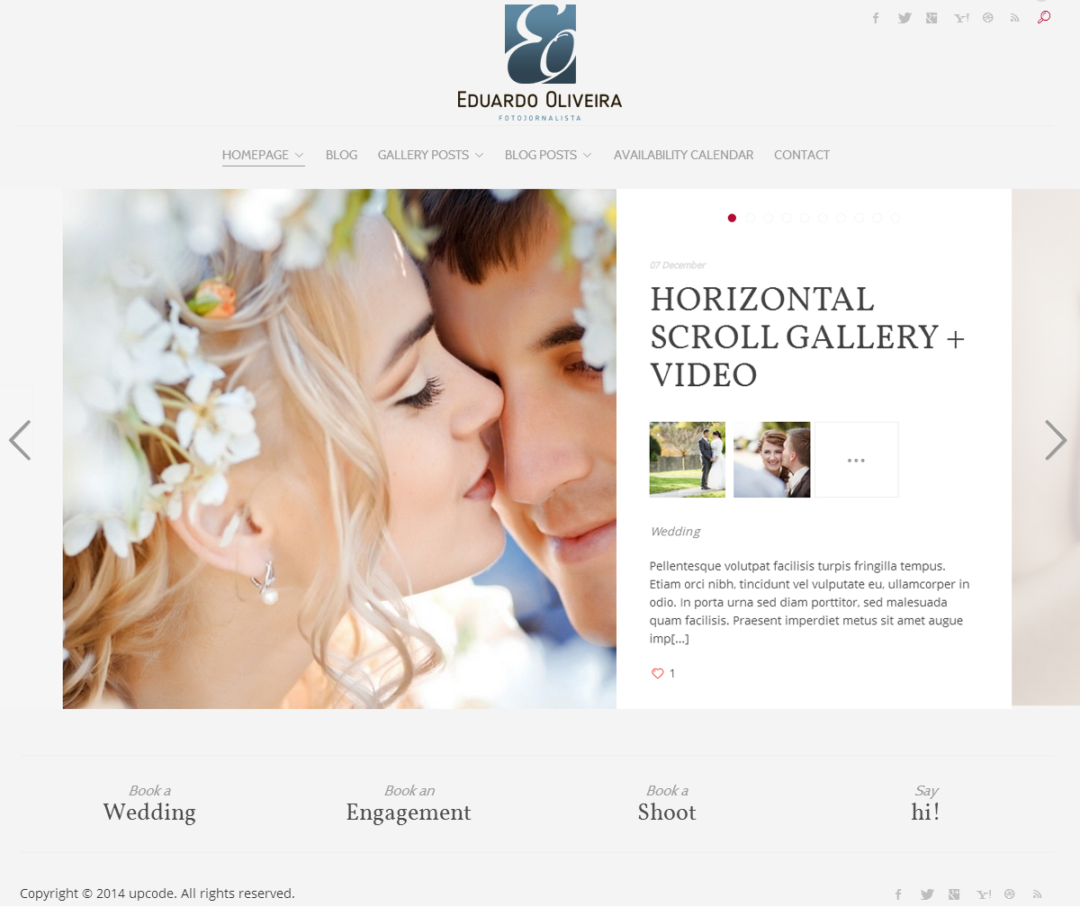 Diseño Wordpress por Roy para Eduardo Oliveira | Fotojornalista | Diseño #3422386