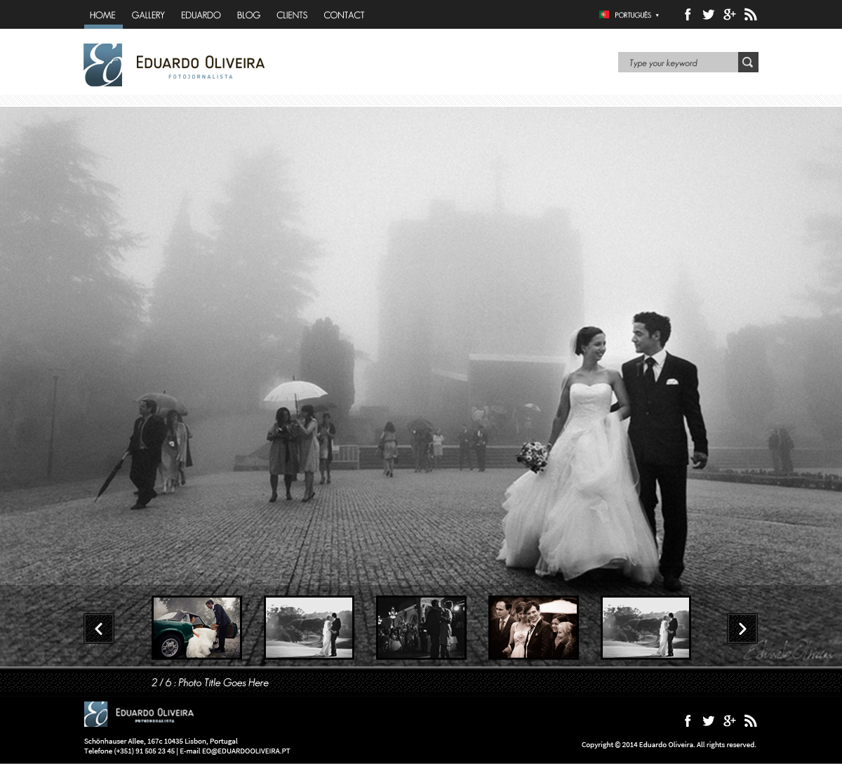 Wordpress Design by TGDesigns for Eduardo Oliveira | Fotojornalista | Design #3412377