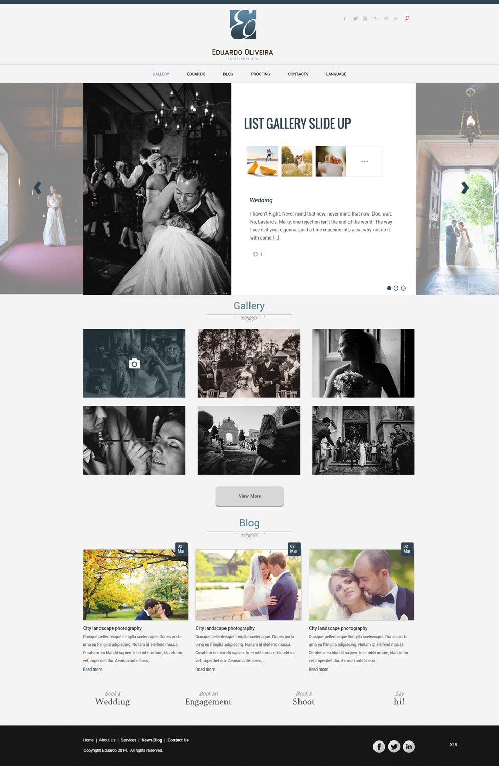 Diseño Wordpress por pb para Eduardo Oliveira | Fotojornalista | Diseño #3406571