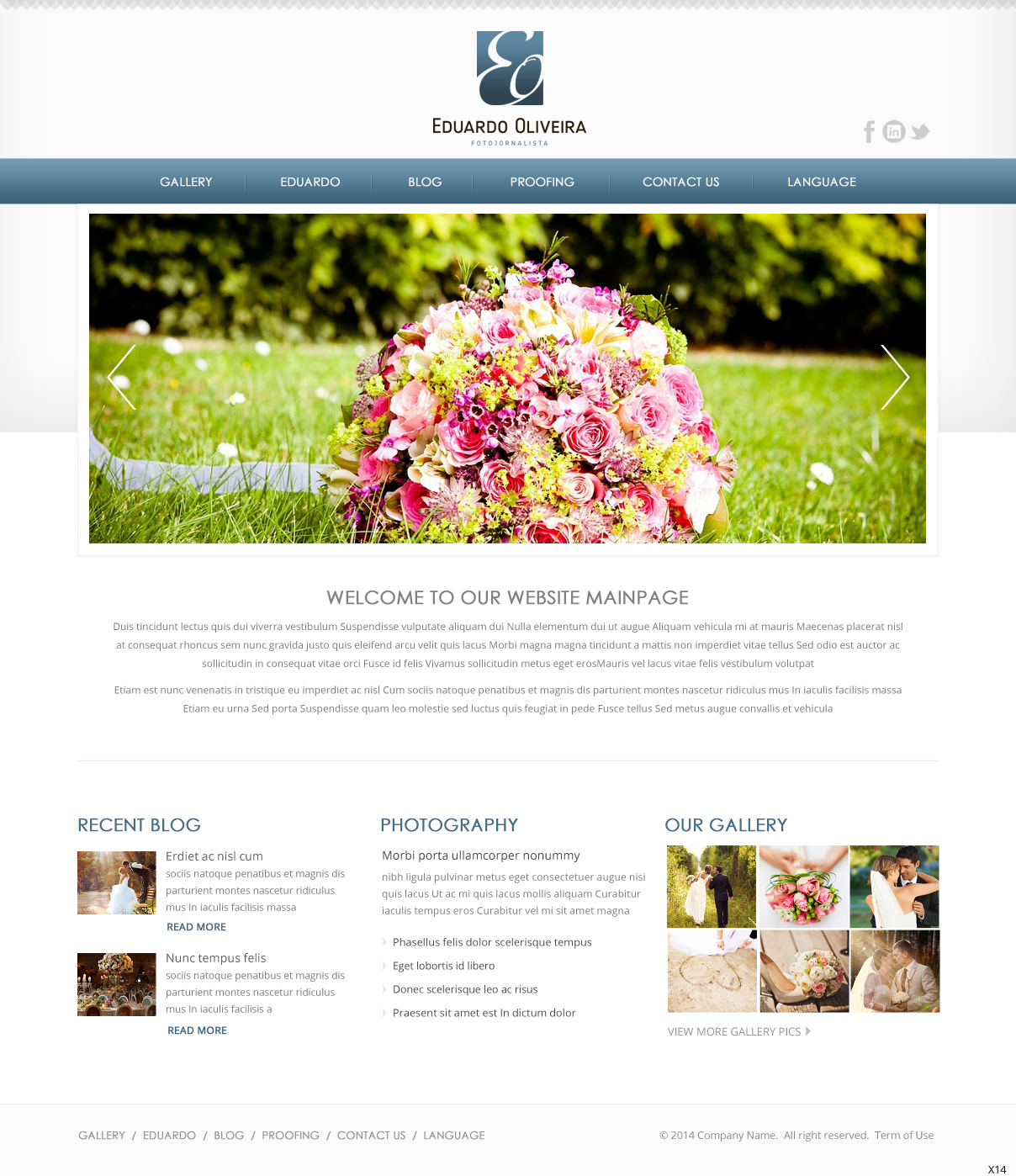 Diseño Wordpress por pb para Eduardo Oliveira | Fotojornalista | Diseño #3406577