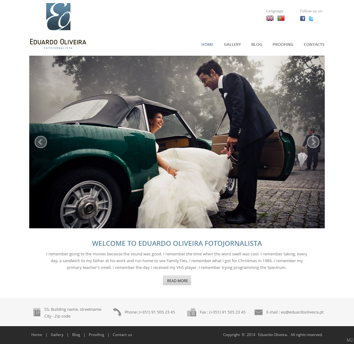 Diseño Wordpress por pb para Eduardo Oliveira | Fotojornalista | Diseño #3406580