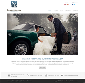 Diseño Wordpress por pb para Eduardo Oliveira | Fotojornalista | Diseño: #3406580