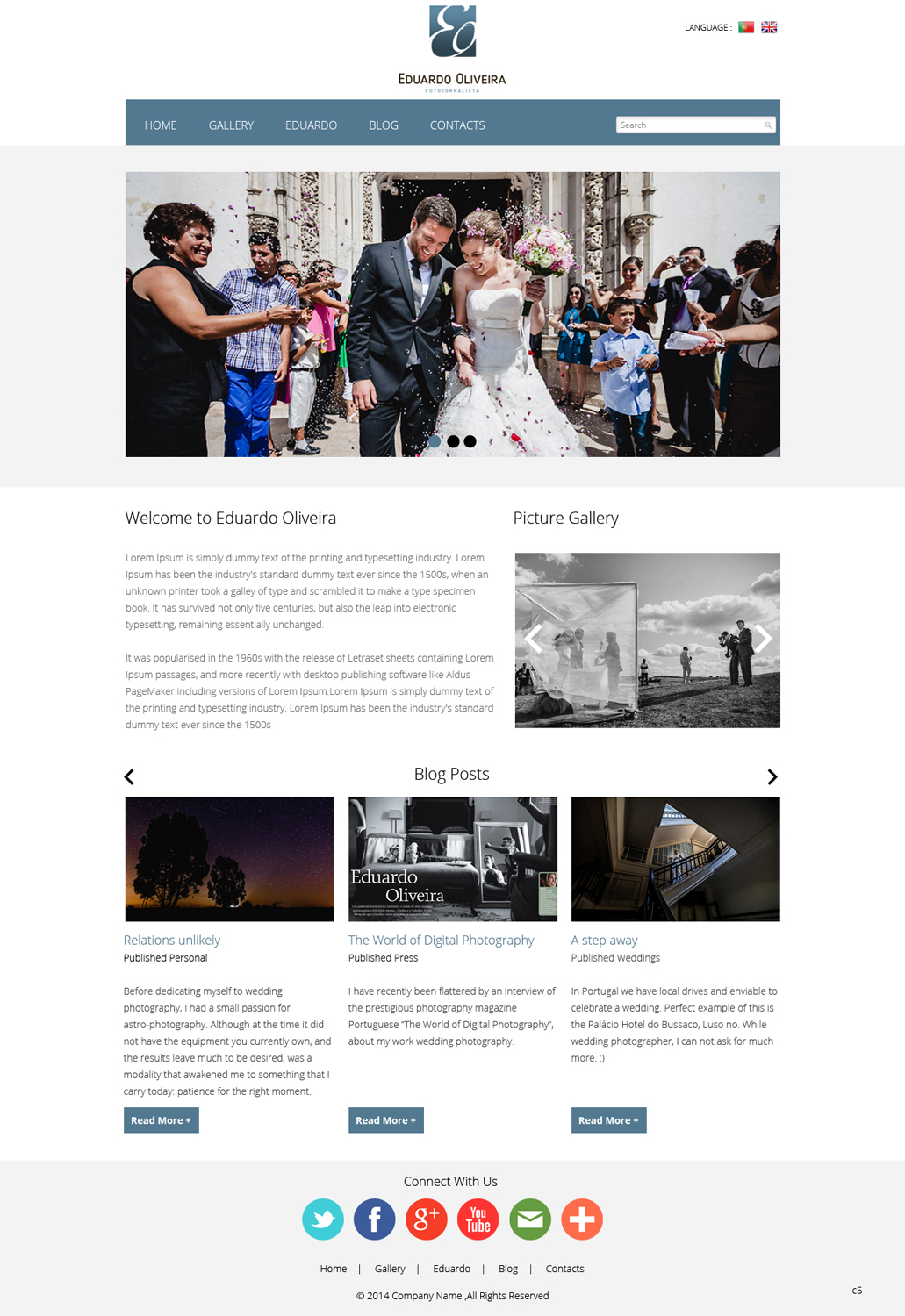 Diseño Wordpress por pb para Eduardo Oliveira | Fotojornalista | Diseño #3417331