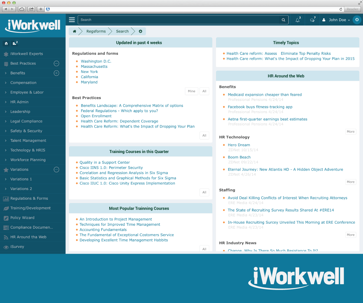 Diseño de Logo por Sergio Coelho para iWorkwell, Inc. | Diseño #4038804
