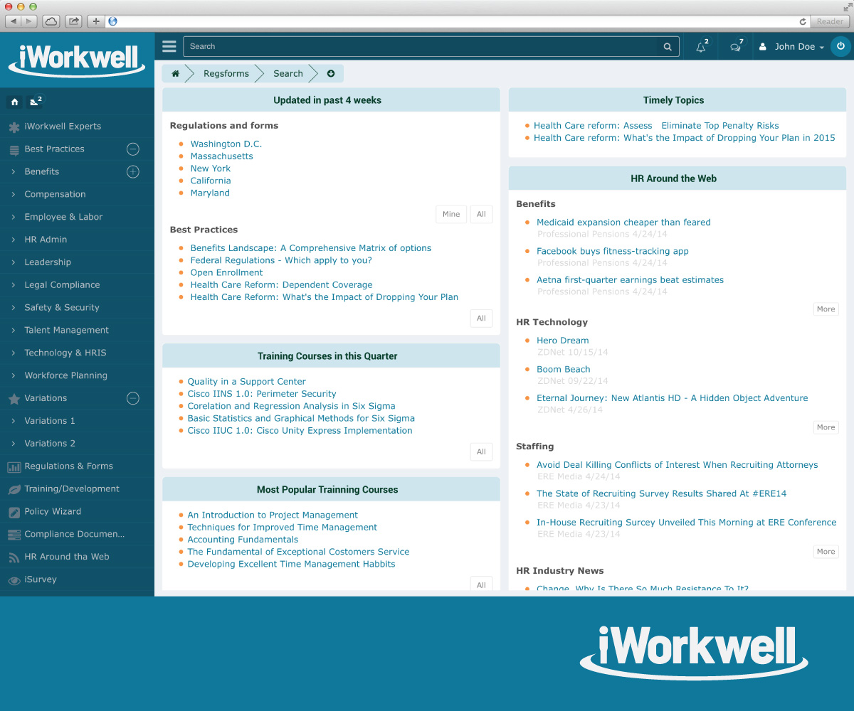 Diseño de Logo por Sergio Coelho para iWorkwell, Inc. | Diseño #4242136