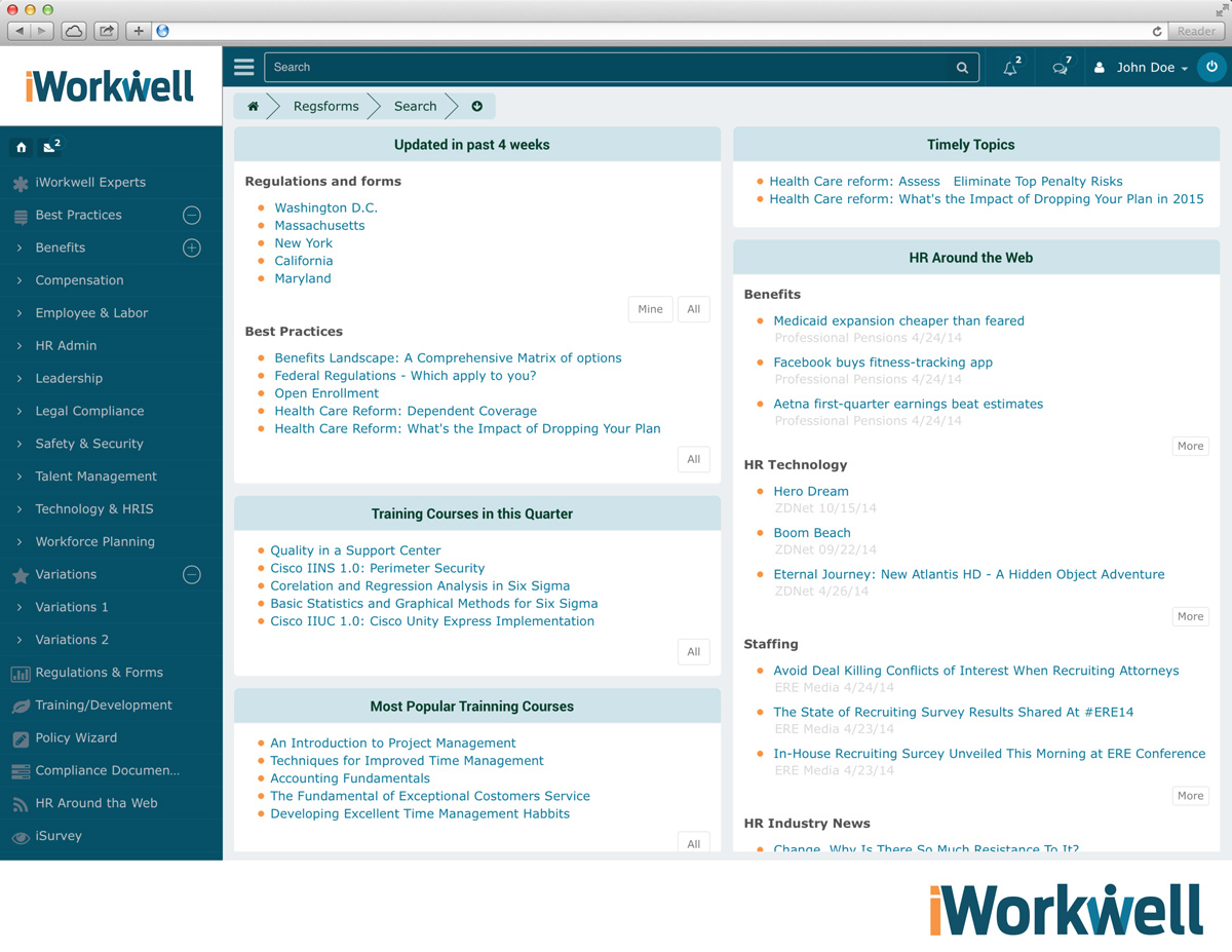 Logo Design by Artsenal for iWorkwell, Inc. | Design #4364883