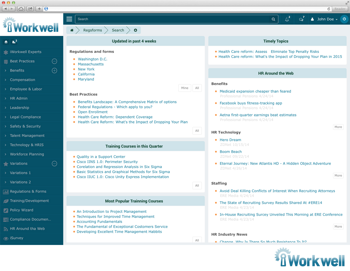 Logo Design by ELOISE LIND for iWorkwell, Inc. | Design #4154373