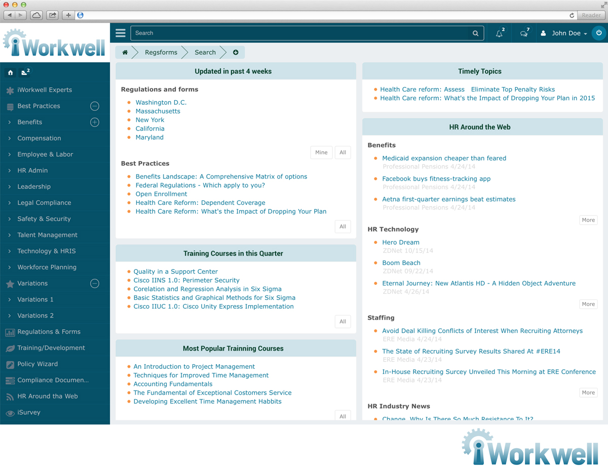 Logo Design by ELOISE LIND for iWorkwell, Inc. | Design #4154377