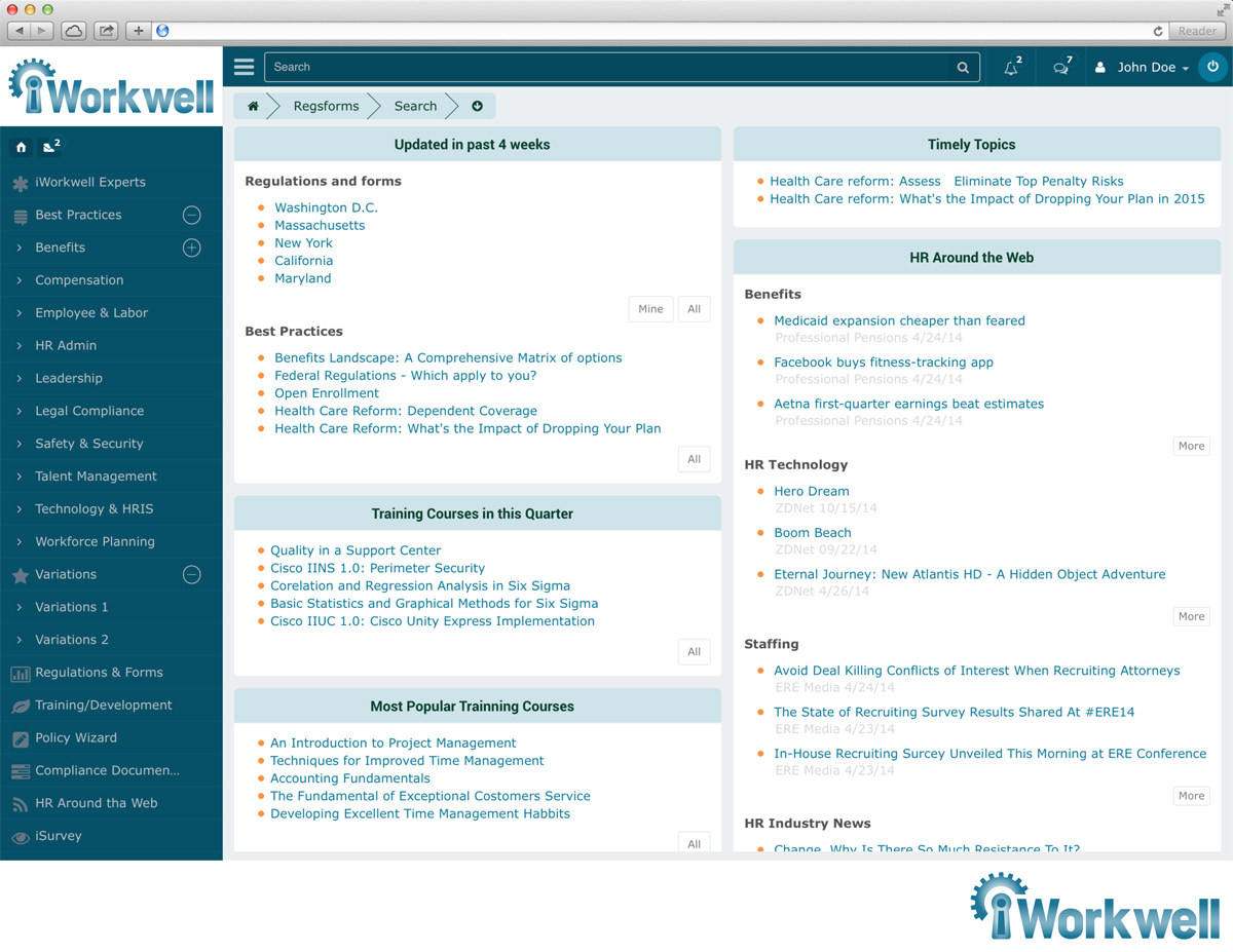 Diseño de Logo por ELOISE LIND para iWorkwell, Inc. | Diseño #4159854