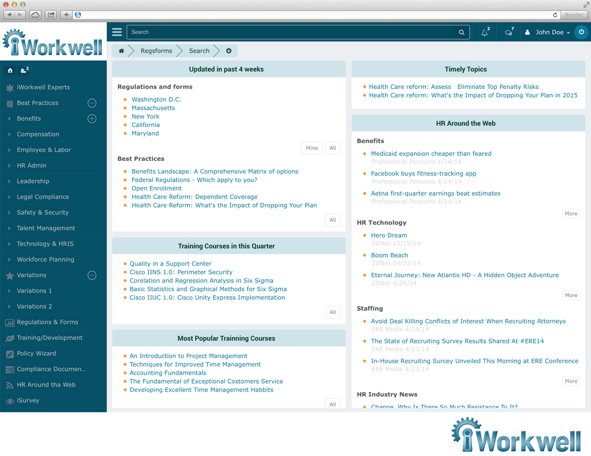 Logo Design by ELOISE LIND for iWorkwell, Inc. | Design #4159857