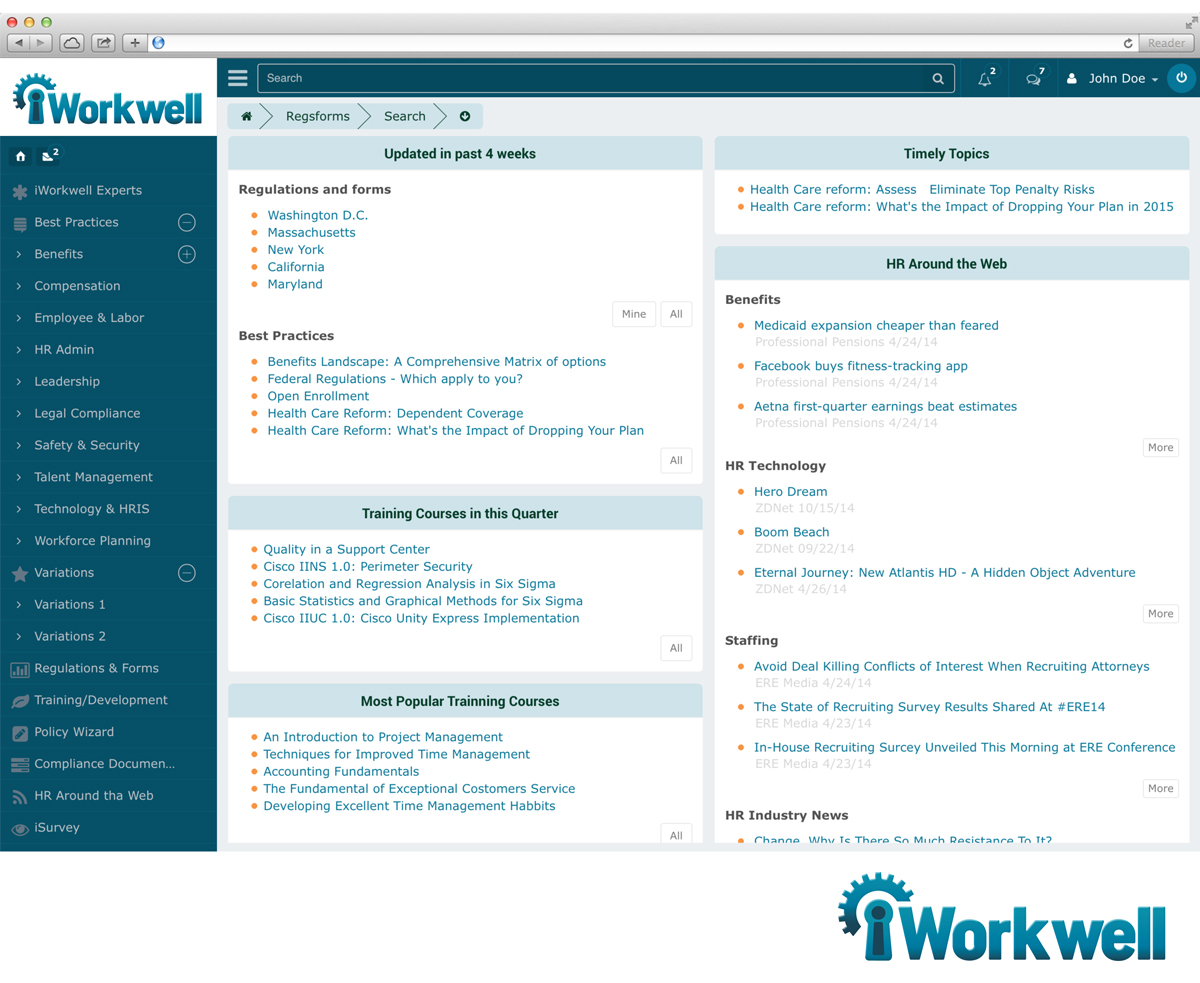 Diseño de Logo por ELOISE LIND para iWorkwell, Inc. | Diseño #4181794