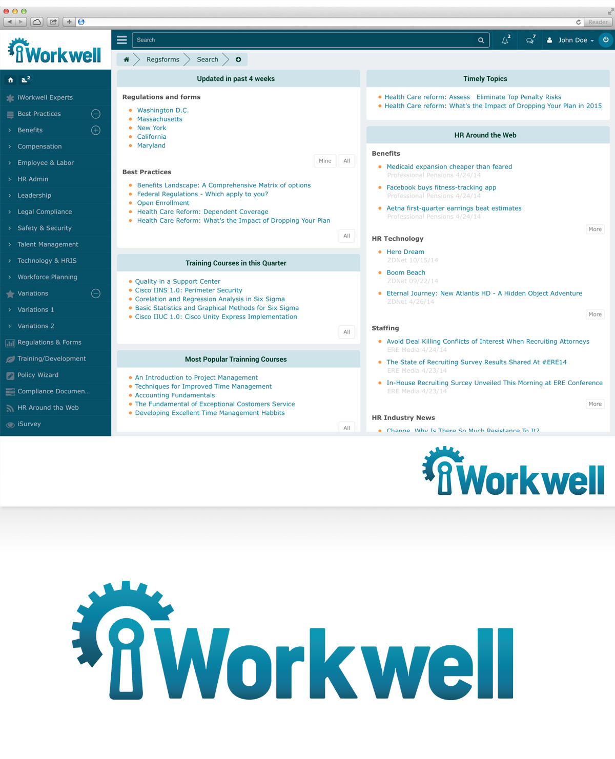 Diseño de Logo por ELOISE LIND para iWorkwell, Inc. | Diseño #4184316