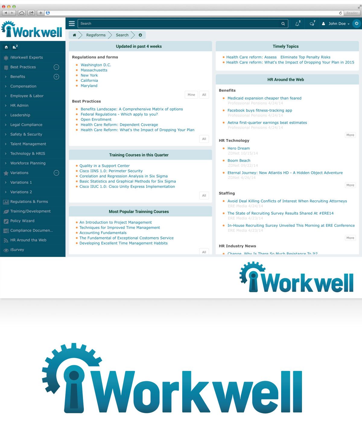 Diseño de Logo por ELOISE LIND para iWorkwell, Inc. | Diseño #4184327