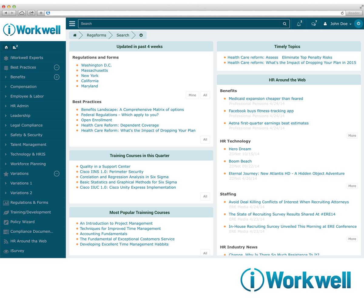 Logo Design by ELOISE LIND for iWorkwell, Inc. | Design #4230549