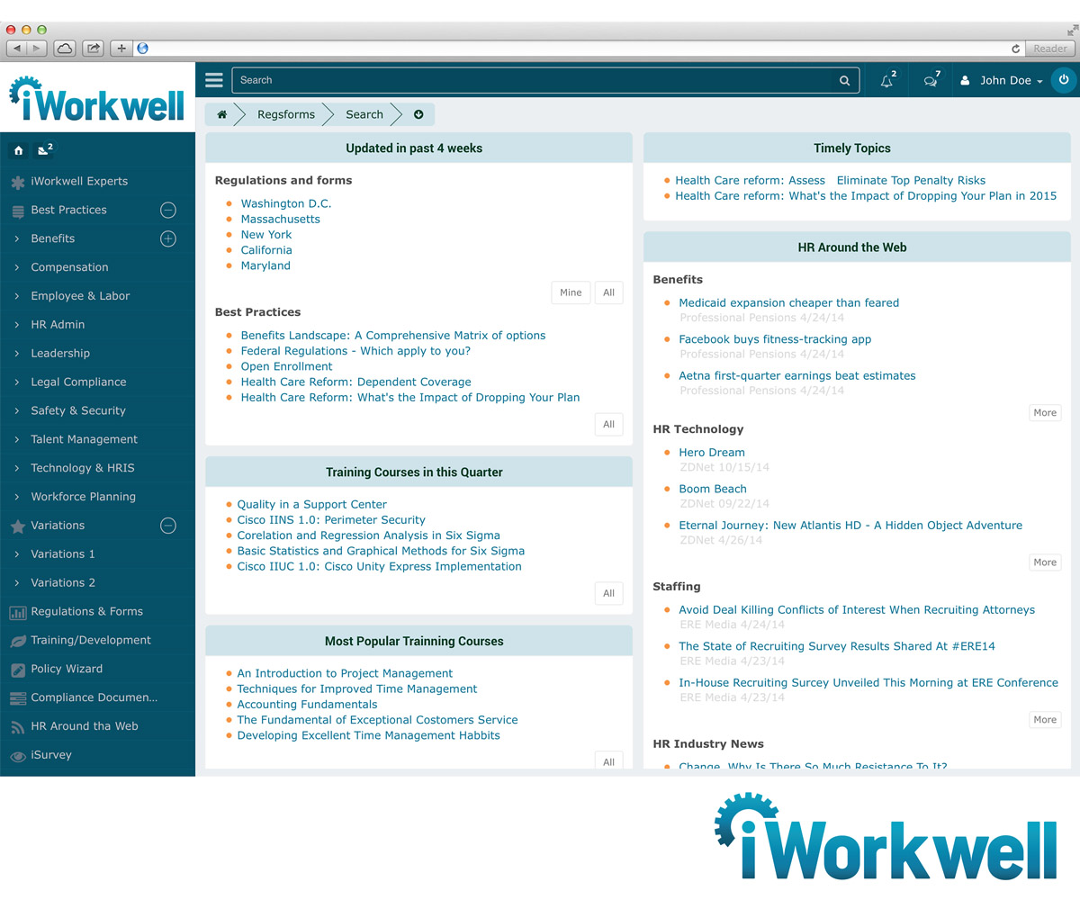 Logo Design by ELOISE LIND for iWorkwell, Inc. | Design #4242468