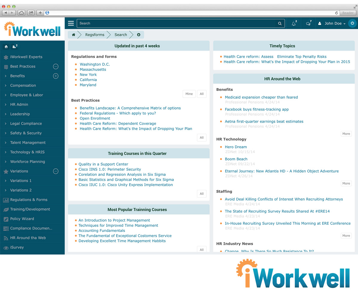 Diseño de Logo por ELOISE LIND para iWorkwell, Inc. | Diseño #4242471