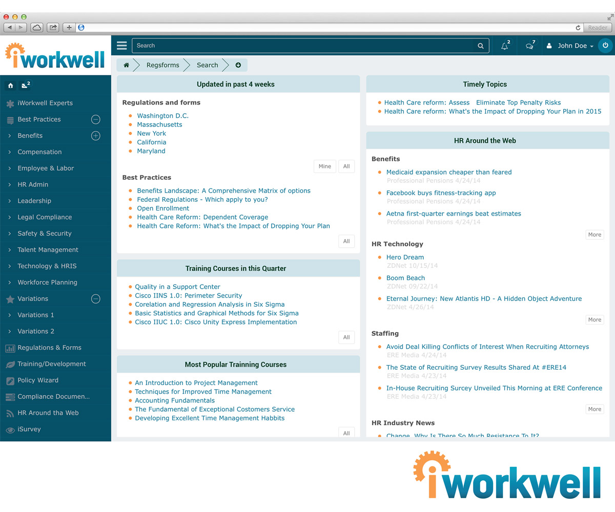 Logo Design by ELOISE LIND for iWorkwell, Inc. | Design #4242473