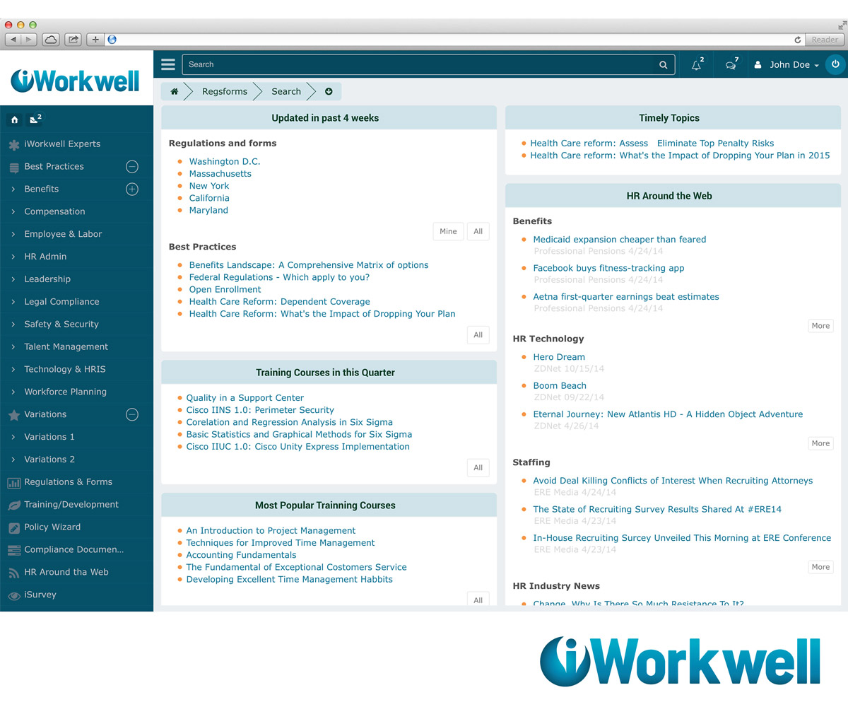 Diseño de Logo por ELOISE LIND para iWorkwell, Inc. | Diseño #4242546