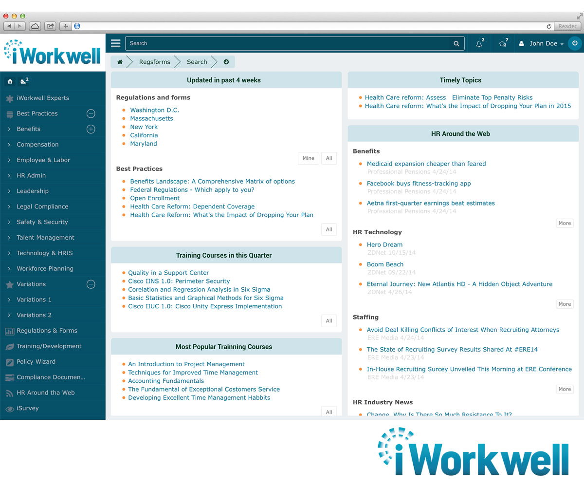 Logo Design by ELOISE LIND for iWorkwell, Inc. | Design #4244044