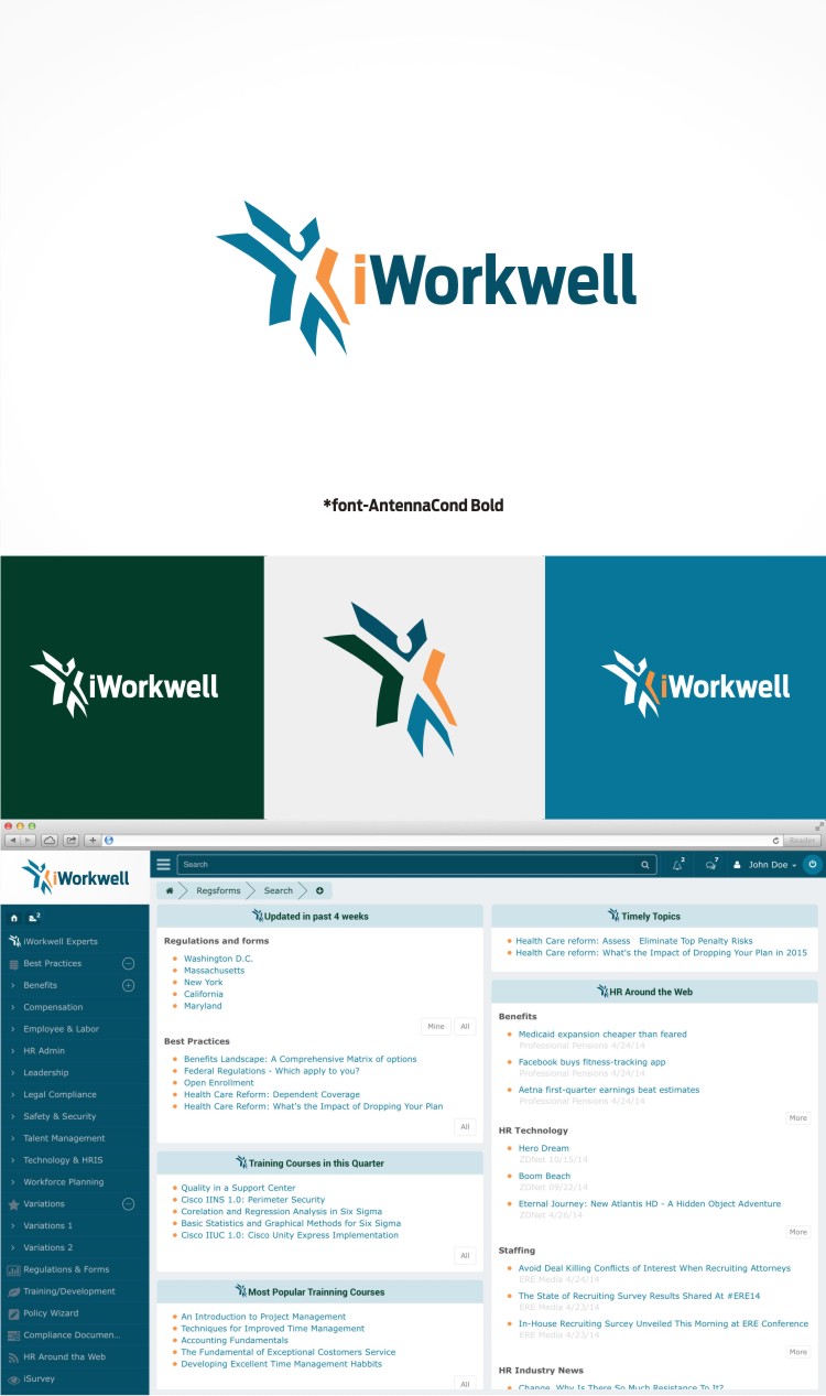 Logo-Design von gray mind für iWorkwell, Inc. | Design #4393351